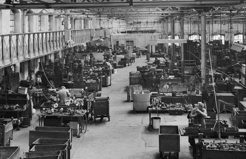 Atelier de fabrication des pompes, usine Japy (Le Rondelot)