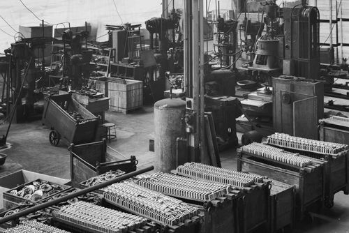 Atelier de fabrication des pompes, usine Japy (Le Rondelot)