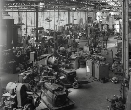Atelier de fabrication des pompes, usine Japy (Le Rondelot)