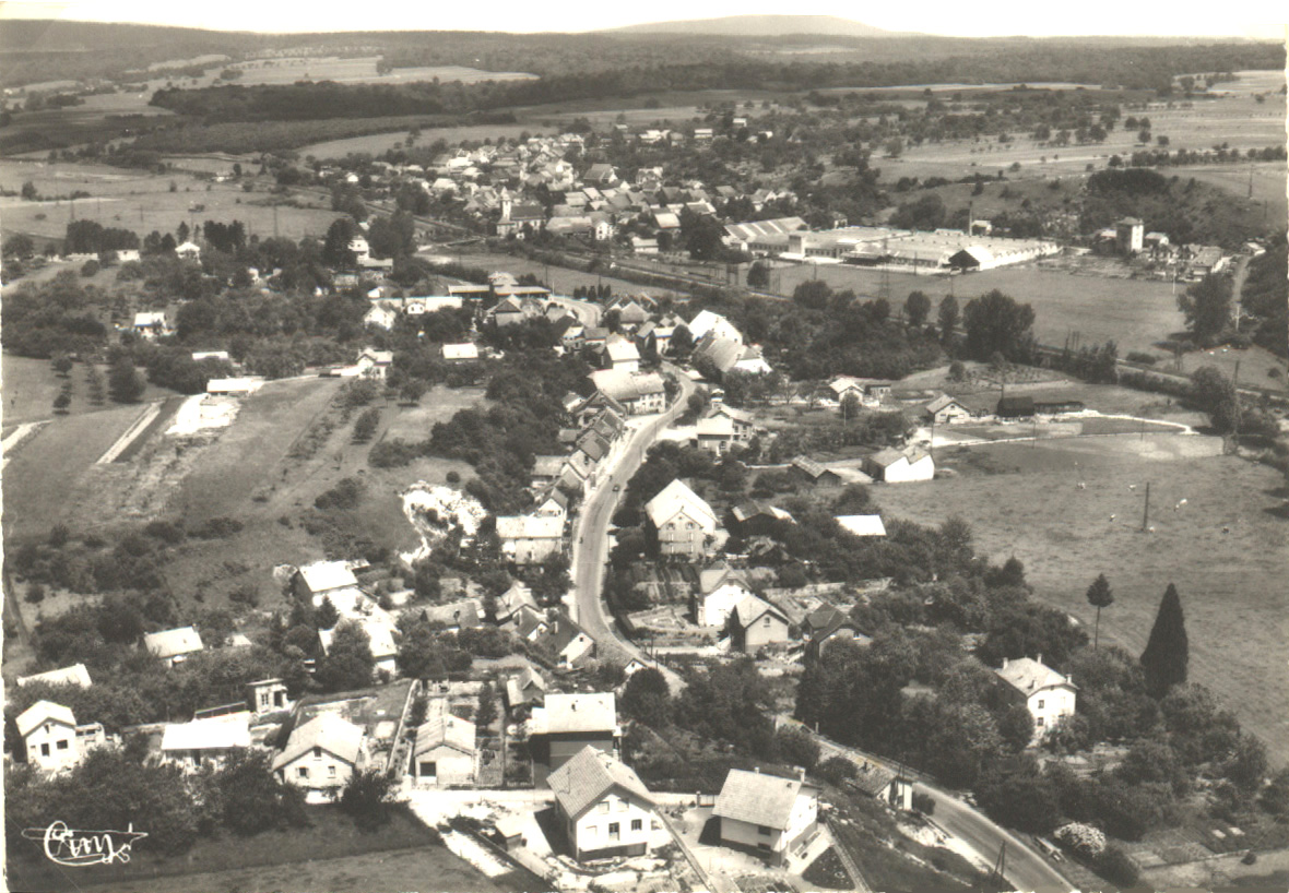 Vue aérienne de Bethoncourt