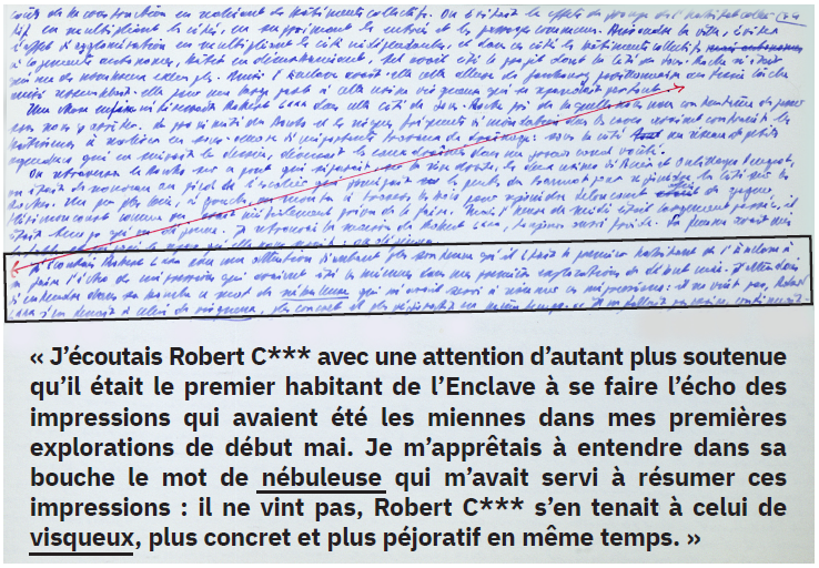  Manuscrit des Mémoires, Chap. IV « La Bastille »