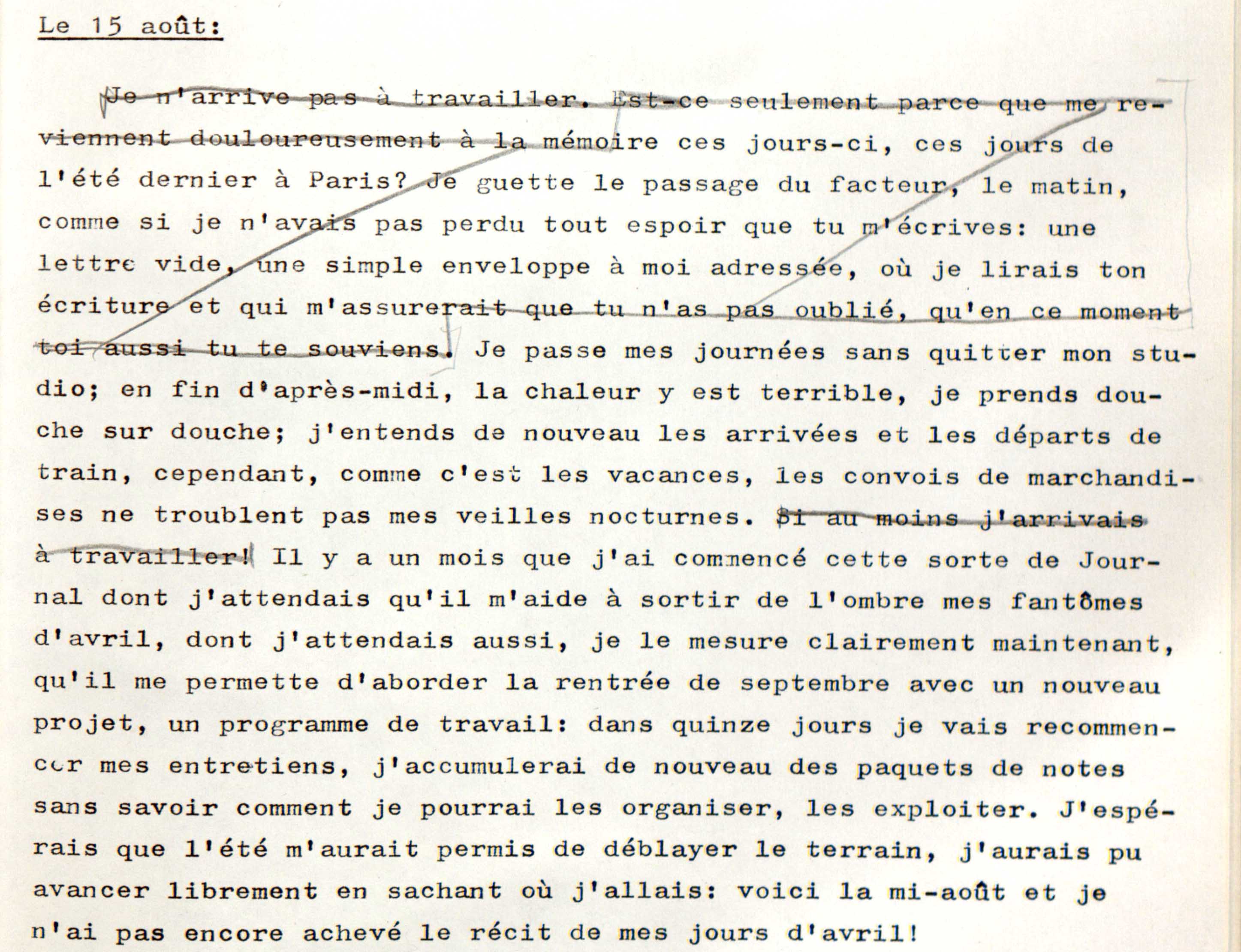 Page 42 de la dactylographie des Mémoires de l’Enclave
